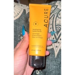 Acure Brightening Facial Scrub Sea Kelp & French Green Clay 4 fl oz 118 mL